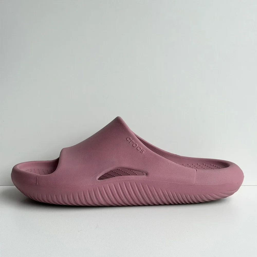 Crocs Mellow Recovery Slides Mens 13 Pink Comfort LightRide Foam Sandals